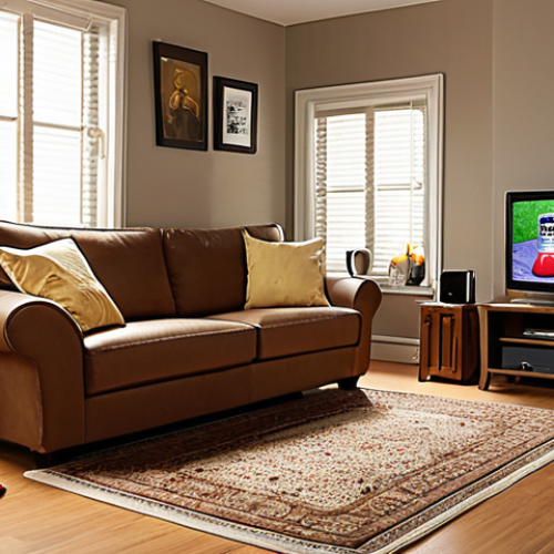 **

A cozy living room scene. Focus on household items (furniture, electronics) with subtle indicators of rising prices (e.g., small price tags). The atmosphere should convey a sense of security and peace of mind, hinting at the protection offered by home contents insurance against inflation's impact on replacing stolen or damaged goods.

**